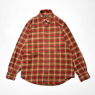 90's LANDS' END B.D. マルチチェック L/S ネルシャツ