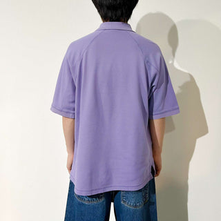 90's LANDS' END ラグラン 鹿の子 ポロシャツ