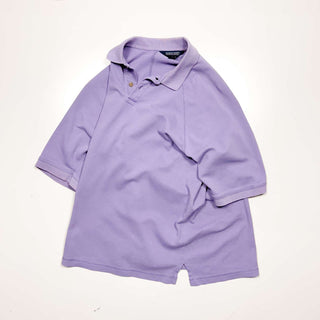 90's LANDS' END ラグラン 鹿の子 ポロシャツ