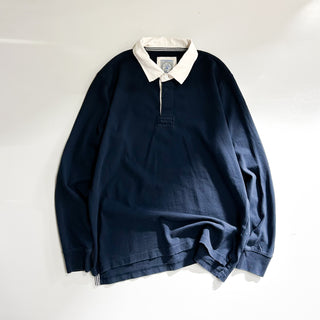 90's LANDS' END 無地 ラガーシャツ