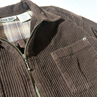 90's LAUREN BROOKE 太畝 コーデュロイ ジップアップ L/Sシャツ