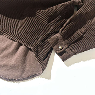 90's LAUREN BROOKE 太畝 コーデュロイ ジップアップ L/Sシャツ