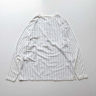 90's "MADE IN TURKEY" Great Land ヘンリーネック ストライプ カットソー