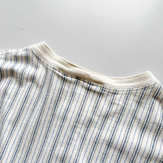 90's "MADE IN TURKEY" Great Land ヘンリーネック ストライプ カットソー