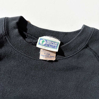 90's "MADE IN USA" DISCUS ソリッド スウェットシャツ(ブラック)