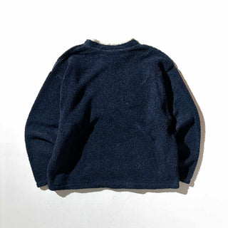 90's "MADE IN USA" EMS ビッグパイル フリース プルオーバー(ネイビー)