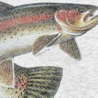 90's "MADE IN USA" RAINOW TROUT フィッシュ プリント スウェット