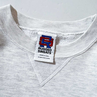 90's "MADE IN USA" RUGGED SWEATS 前V 3段カレッジプリント スウェット