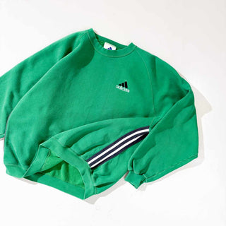 90's "MADE IN USA" adidas ラインテープ ラグラン ワンポイント スウェット