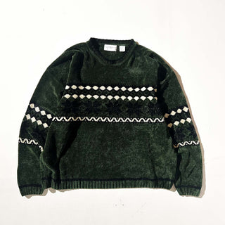 90's MODERN ELEMENTS ノルディックパターン モールニット セーター