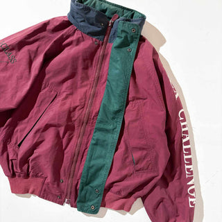 90's NAUTICA 袖刺繍 コットン セーリング ジャケット