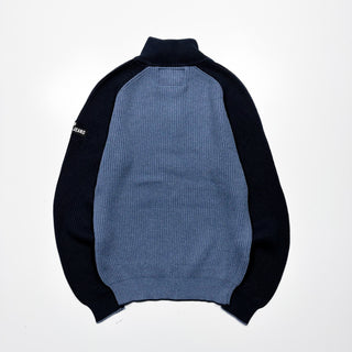 90's Nautica Jeans ラグラン ハーフジップ コットン ニットセーター