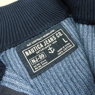 90's Nautica Jeans ラグラン ハーフジップ コットン ニットセーター