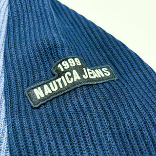 90's Nautica Jeans ラグラン ハーフジップ コットン ニットセーター
