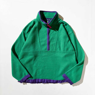 90's OLD GAP "ARCTIC Light fleece" ハーフジップ フリース プルオーバー(グリーン)