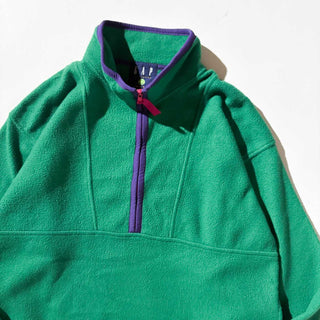 90's OLD GAP "ARCTIC Light fleece" ハーフジップ フリース プルオーバー(グリーン)