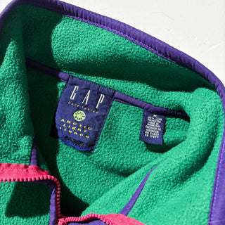 90's OLD GAP "ARCTIC Light fleece" ハーフジップ フリース プルオーバー(グリーン)