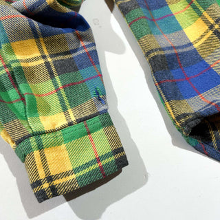 90's OLD GAP マルチチェック ボタンダウン L/Sネルシャツ