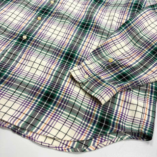 90's "made in USA" OLD RALPH LAUREN "LOWELL SPORT" マルチカラー チェック ライトネル L/Sシャツ