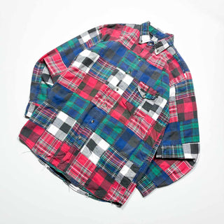 90's ORVIS インディアンコットン パッチワーク L/Sシャツ