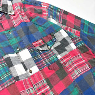 90's ORVIS インディアンコットン パッチワーク L/Sシャツ