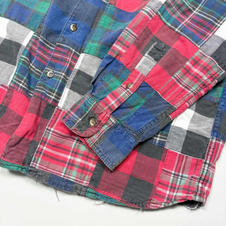 90's ORVIS インディアンコットン パッチワーク L/Sシャツ