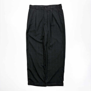 ～90's PERRY ELLIS レーヨン混 チェック 1タック スラックス