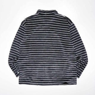 90's PROFILO SPORT  ベロア L/S マルチボーダー ポロシャツ
