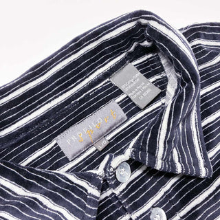 90's PROFILO SPORT  ベロア L/S マルチボーダー ポロシャツ