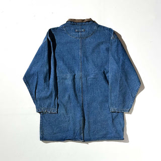 90's RESULTS レザー切替 デニム コート