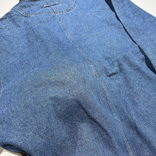 90's RESULTS レザー切替 デニム コート