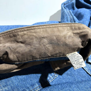 90's RESULTS レザー切替 デニム コート