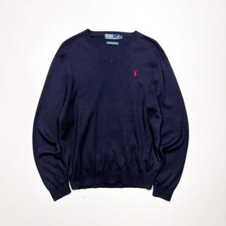 90's Ralph Lauren "ITALIAN PIMA COTTON" Vネック ニットセーター