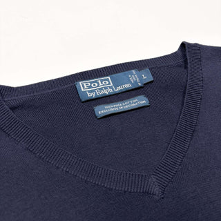 90's Ralph Lauren "ITALIAN PIMA COTTON" Vネック ニットセーター