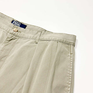90's Ralph Lauren "POLO CHINO" 2タック ワイド チノ ショーツ