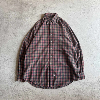 90's "made in SINGAPORE" Ralph Lauren チェック ボタンダウン L/Sシャツ