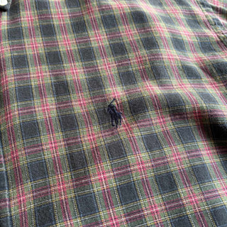 90's "made in SINGAPORE" Ralph Lauren チェック ボタンダウン L/Sシャツ