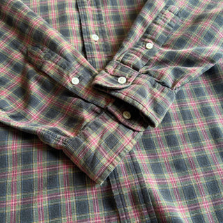 90's "made in SINGAPORE" Ralph Lauren チェック ボタンダウン L/Sシャツ