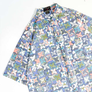 90's Revenge shirtmakers ネパールコットン 小花柄 s/sシャツ