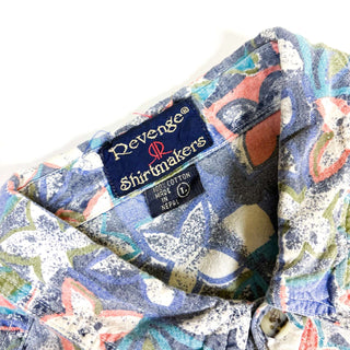 90's Revenge shirtmakers ネパールコットン 小花柄 s/sシャツ