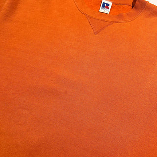 90's Russell オレンジ 無地 スウェット シャツ