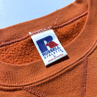 90's Russell オレンジ 無地 スウェット シャツ