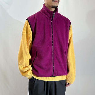 90's ST.JOHN'S BAY SPORT マゼンタ フリース ベスト