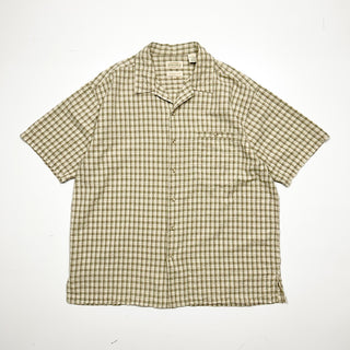 90's St.Jones Bay "SEERSUCKER" 開襟チェック S/Sシャツ