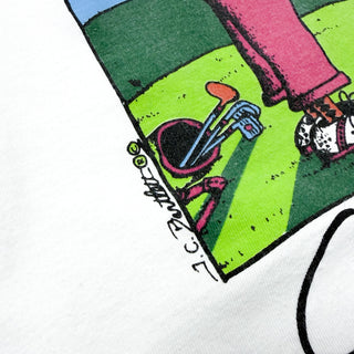 90's THUNDER ISLAND "GOLF NUT" アート プリントTシャツ