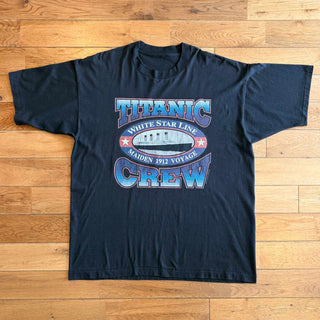 90's TITANIC CREW 船 プリント Tシャツ