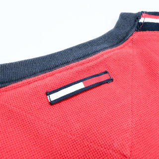 90's TOMMY HILFIGER ヘンリーネック ライン Tシャツ