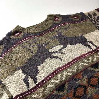 90's Timberland "HAND KNIT" ノルディック ウール ニット セーター