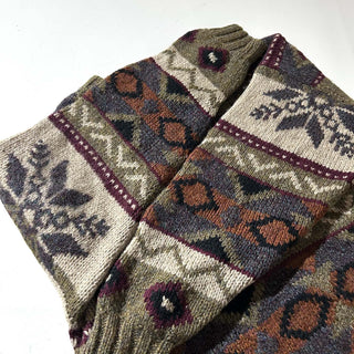 90's Timberland "HAND KNIT" ノルディック ウール ニット セーター