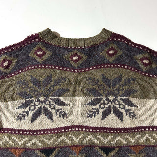 90's Timberland "HAND KNIT" ノルディック ウール ニット セーター